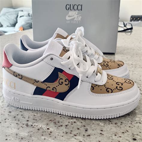 nike air gucci custom|Gucci air force 1 low gg.